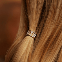 Carica l'immagine nel visualizzatore di Gallery, Anello Soulshine Donna Personalizzabile in Argento 925 e Zirconi Dorato e Bianco