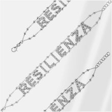 Carica l'immagine nel visualizzatore di Gallery, Bracciale Soulshine Donna Personalizzato Resilienza Catena Morbida in Argento 925 e Zirconi