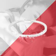 Carica l'immagine nel visualizzatore di Gallery, Bracciale Tennis Frammenti Bianco Purezza in Argento 925 e Zirconi Personalizzato