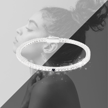 Carica l'immagine nel visualizzatore di Gallery, Bracciale Tennis Frammenti Bianco Purezza in Argento 925 e Zirconi Personalizzato