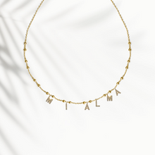 Carica l'immagine nel visualizzatore di Gallery, Collana Soulshine "MI ALMA" in Argento 925 e Zirconi Dorata e Bianca