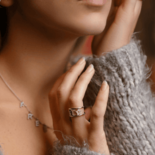 Carica l'immagine nel visualizzatore di Gallery, Anello Soulshine personalizzato in Argento 925 Dorato e Zirconi