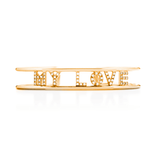 Carica l'immagine nel visualizzatore di Gallery, Bracciale Soulshine Rigido Donna "MY LOVE" in Argento 925 e Zirconi Personalizzato