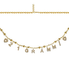 Carica l'immagine nel visualizzatore di Gallery, Collana Soulshine Personalizzata Dorata in Argento 925 e Zirconi