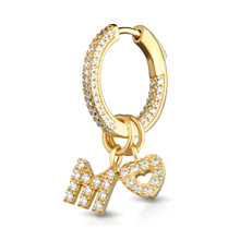 Carica l'immagine nel visualizzatore di Gallery, Orecchini Soulshine Argento 925 e Zirconi Dorato Personalizzabile