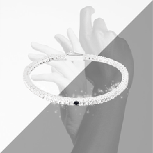 Carica l'immagine nel visualizzatore di Gallery, Bracciale Tennis Frammenti Bianco Purezza in Argento 925 e Zirconi Personalizzato