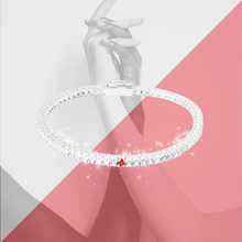 Carica l'immagine nel visualizzatore di Gallery, Bracciale Tennis Frammenti Bianco Purezza in Argento 925 e Zirconi Personalizzato