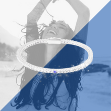 Carica l'immagine nel visualizzatore di Gallery, Bracciale Tennis Frammenti Bianco Purezza in Argento 925 e Zirconi Personalizzato