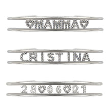 Carica l'immagine nel visualizzatore di Gallery, Bracciale Soulshine Rigido Personalizzato in Argento 925 e Zirconi