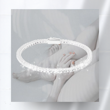 Carica l'immagine nel visualizzatore di Gallery, Bracciale Tennis Frammenti Bianco Purezza in Argento 925 e Zirconi Personalizzato