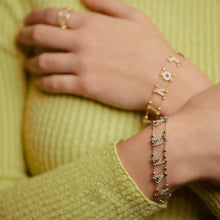 Carica l'immagine nel visualizzatore di Gallery, Bracciale Soulshine Dorato Personalizzato Catena Morbida in Argento 925 e Zirconi