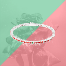 Carica l'immagine nel visualizzatore di Gallery, Bracciale Tennis Frammenti Rosso Eros in Argento 925 e Zirconi Personalizzato