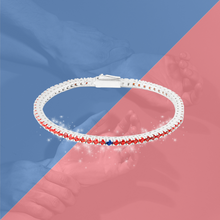 Carica l'immagine nel visualizzatore di Gallery, Bracciale Tennis Frammenti Rosso Eros in Argento 925 e Zirconi Personalizzato