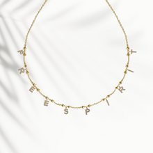 Carica l'immagine nel visualizzatore di Gallery, Collana Soulshine "FREE SPIRIT" in Argento 925 e Zirconi Dorata e Bianca