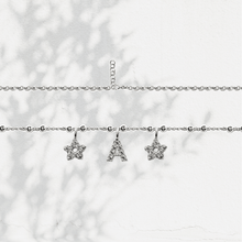 Carica l'immagine nel visualizzatore di Gallery, Collana Soulshine Personalizzata con Stelle e Iniziale in Argento 925 e Zirconi