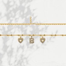 Carica l'immagine nel visualizzatore di Gallery, Collana Soulshine Personalizzata con Cuori e Iniziale in Argento 925 e Zirconi
