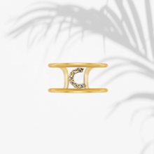 Carica l'immagine nel visualizzatore di Gallery, Anello Soulshine Donna Personalizzabile in Argento 925 e Zirconi Dorato e Bianco