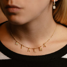 Carica l'immagine nel visualizzatore di Gallery, Collana Soulshine "MI ALMA" in Argento 925 e Zirconi Dorata e Bianca