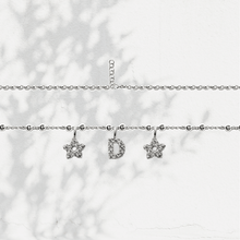 Carica l'immagine nel visualizzatore di Gallery, Collana Soulshine Personalizzata con Stelle e Iniziale in Argento 925 e Zirconi
