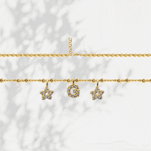 Carica l'immagine nel visualizzatore di Gallery, Collana Soulshine Personalizzata con Stelle e Iniziale in Argento 925 e Zirconi