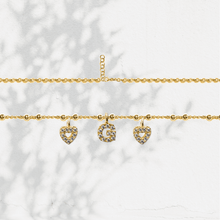 Carica l'immagine nel visualizzatore di Gallery, Collana Soulshine Personalizzata con Cuori e Iniziale in Argento 925 e Zirconi