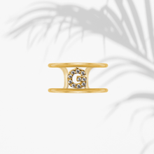 Carica l'immagine nel visualizzatore di Gallery, Anello Soulshine Donna Personalizzabile in Argento 925 e Zirconi Dorato e Bianco