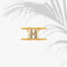 Carica l'immagine nel visualizzatore di Gallery, Anello Soulshine Donna Personalizzabile in Argento 925 e Zirconi Dorato e Bianco
