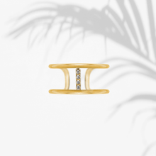 Carica l'immagine nel visualizzatore di Gallery, Anello Soulshine Donna Personalizzabile in Argento 925 e Zirconi Dorato e Bianco