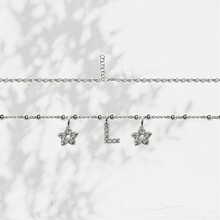 Carica l'immagine nel visualizzatore di Gallery, Collana Soulshine Personalizzata con Stelle e Iniziale in Argento 925 e Zirconi