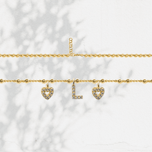 Carica l'immagine nel visualizzatore di Gallery, Collana Soulshine Personalizzata con Cuori e Iniziale in Argento 925 e Zirconi