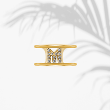 Carica l'immagine nel visualizzatore di Gallery, Anello Soulshine Donna Personalizzabile in Argento 925 e Zirconi Dorato e Bianco