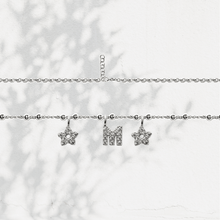 Carica l'immagine nel visualizzatore di Gallery, Collana Soulshine Personalizzata con Stelle e Iniziale in Argento 925 e Zirconi