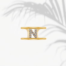 Carica l'immagine nel visualizzatore di Gallery, Anello Soulshine Donna Personalizzabile in Argento 925 e Zirconi Dorato e Bianco