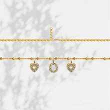 Carica l'immagine nel visualizzatore di Gallery, Collana Soulshine Personalizzata con Cuori e Iniziale in Argento 925 e Zirconi