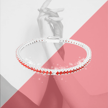 Carica l'immagine nel visualizzatore di Gallery, Bracciale Tennis Frammenti Rosso Eros in Argento 925 e Zirconi Personalizzato