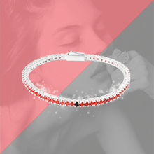 Carica l'immagine nel visualizzatore di Gallery, Bracciale Tennis Frammenti Rosso Eros in Argento 925 e Zirconi Personalizzato