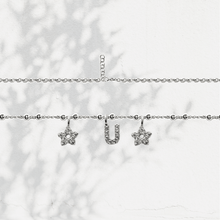 Carica l'immagine nel visualizzatore di Gallery, Collana Soulshine Personalizzata con Stelle e Iniziale in Argento 925 e Zirconi