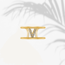 Carica l'immagine nel visualizzatore di Gallery, Anello Soulshine Donna Personalizzabile in Argento 925 e Zirconi Dorato e Bianco