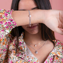 Carica l'immagine nel visualizzatore di Gallery, Bracciale Oceano Donna Argento 925 con perla Swarovski e cuore