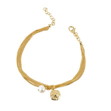 Carica l'immagine nel visualizzatore di Gallery, Bracciale Oceano Donna Argento 925 con perla Swarovski e sole Dorato