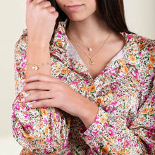 Carica l'immagine nel visualizzatore di Gallery, Collana Oceano doppia catena con perla e sole