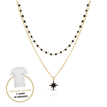 Carica l'immagine nel visualizzatore di Gallery, Collana Virtù in argento e zirconi con Ciondolo Rosa dei Venti