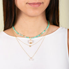 Carica l'immagine nel visualizzatore di Gallery, Collana Positano Verde Acqua con pietre naturali