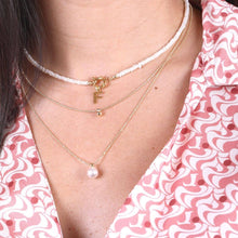 Carica l'immagine nel visualizzatore di Gallery, Collana Oceano con 2 fili Perla e Sfera