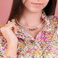 Carica l'immagine nel visualizzatore di Gallery, Collana Mediterraneo con Perle e Argento 925 con NOMI Dorata o Bianca