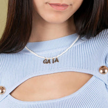 Carica l'immagine nel visualizzatore di Gallery, Collana Mediterraneo con Perle e Argento 925 con NOMI Dorata o Bianca