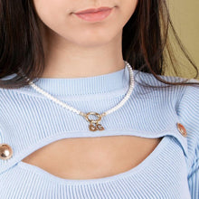 Carica l'immagine nel visualizzatore di Gallery, Collana Mediterraneo con Perle e Argento 925 Incontro Speciale Dorata o Bianca