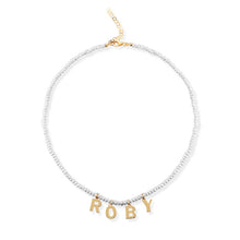 Carica l'immagine nel visualizzatore di Gallery, Collana Mediterraneo con Perle e Argento 925 con NOMI Dorata o Bianca