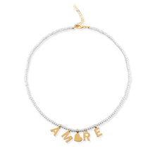 Carica l'immagine nel visualizzatore di Gallery, Collana Mediterraneo con Perle e Argento 925 con NOMI Dorata o Bianca