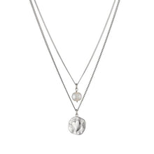 Carica l&#39;immagine nel visualizzatore di Gallery, Collana Oceano doppia catena con perla e cuore
